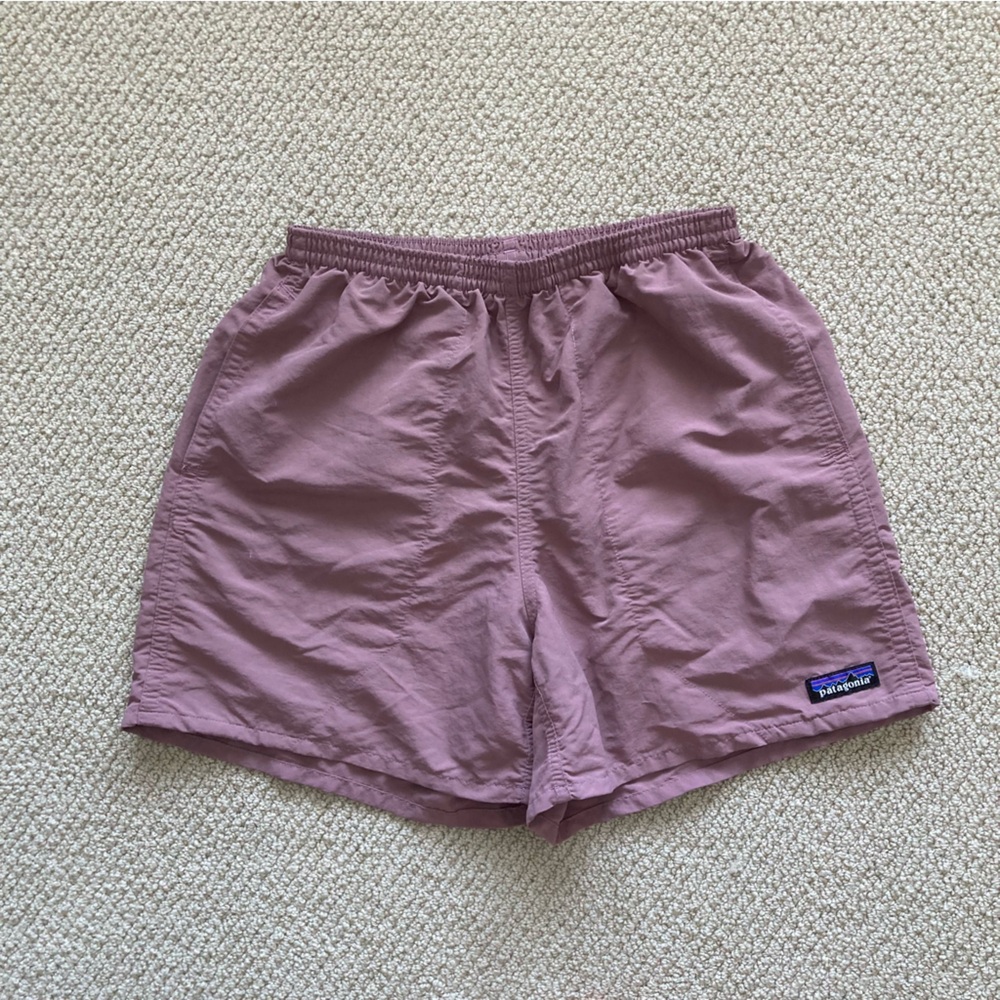 Patagonia Men’s Mauve Pink Swim Trunks Size Small Drawstring 4.5” Unlined EUC